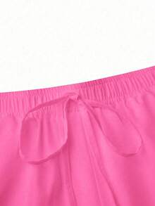 PopScrub Cute Simple Butterfly & Blessing Print V-Neck Scrub Top With Pocket, Short Sleeve Split Hem Nursing Scrub Uniform Set For Women Set Scrub Set Nurse Dresses Scrub Tops Scrub Bottoms Women's V-Neck Short Sleeve Double Pocket Cute Cartoon Animal Pink Heart Rabbit Print Simple Nurse Uniform Set/Doctor Work Uniform Set/ Examination & Surgery Uniform Set/Solid Color Pet Grooming Work Uniform Set/Nutritionist Work Uniform Short Sleeve Set/Functional Multi-Pocket Lab Work Uniform Set - Pink - View 8