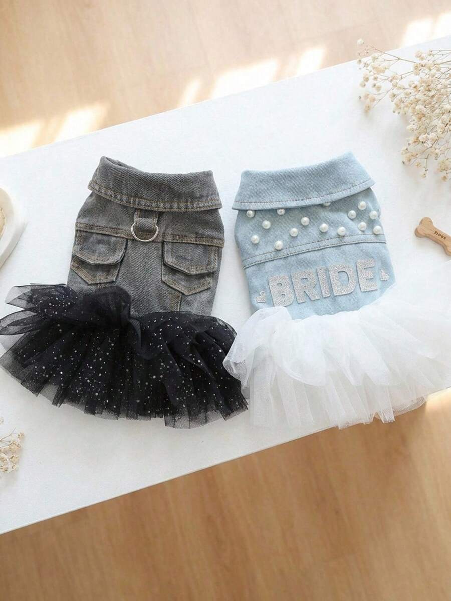 PETSIN PC宠物服装，多款式宠物连衣裙，猫狗通用服装，小型犬时尚酷炫连衣裙 - 彩色 - 查看 1