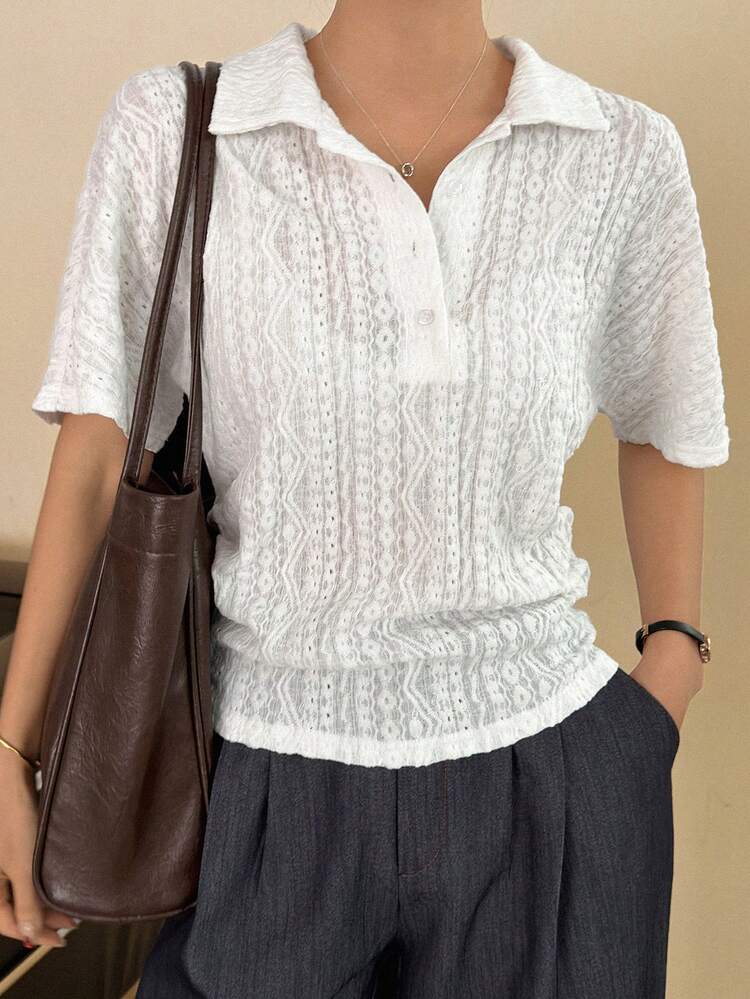 Women's Solid Color Minimalist Short Sleeve T-Shirt, Everyday Wear,Going Out Tops For Women