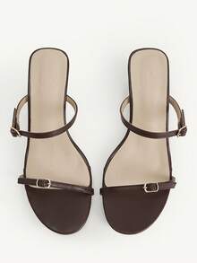 CUCCOO CHICEST Women's Buckle Design Casual Commuter Platform Sandals Elegant Shoes Wedding Shoes - Brown - View 10