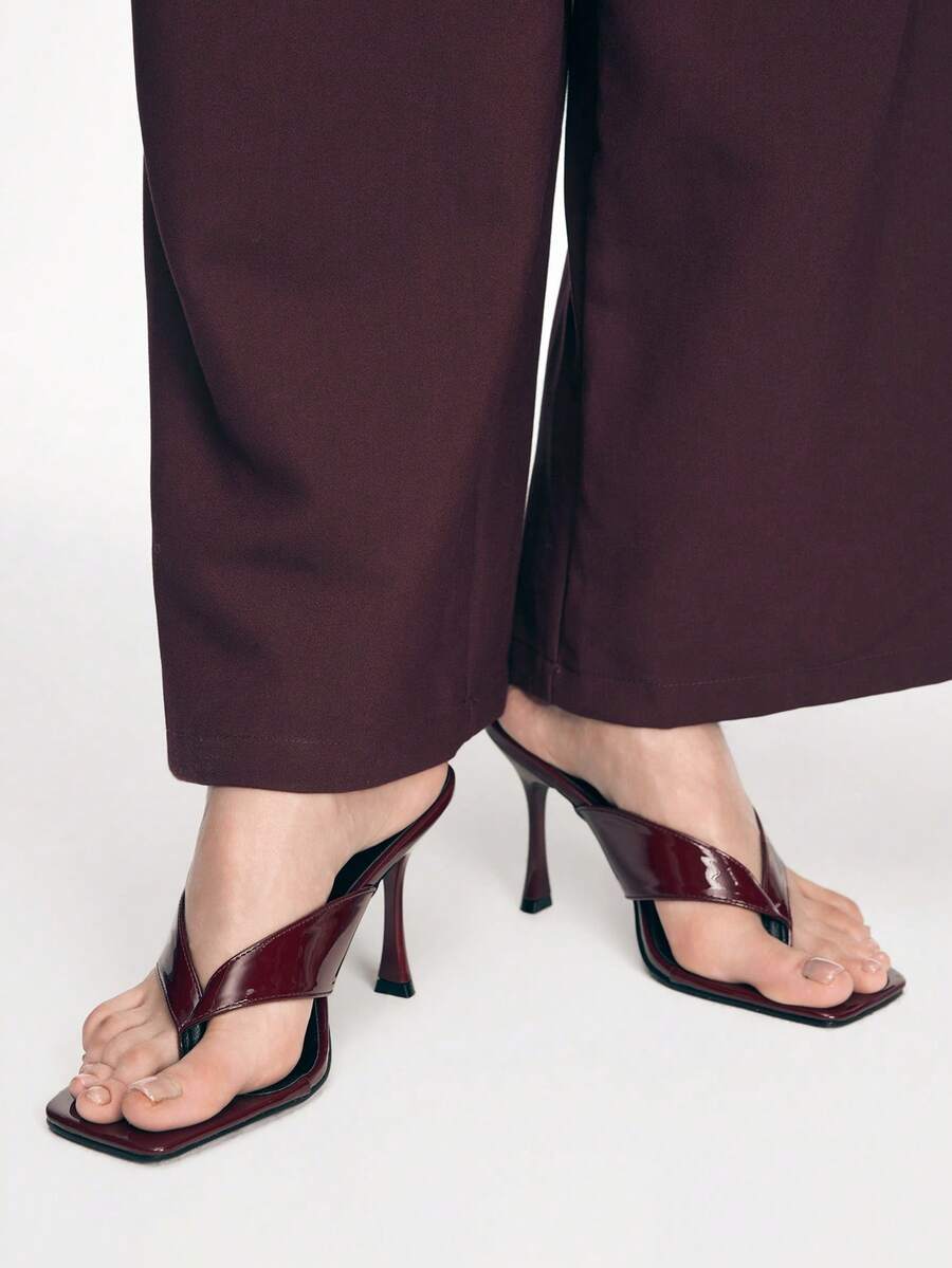 Mnmlis Women Gladiator Sandals Valentine's Day - Burgundy - View 1