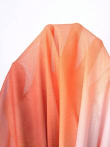 Swim Vcay Women's New Gradient Tie-Dye Print Sequin Tassel Beaded V-Neck Halter Backless Triangle Bikini Set With Sarong Maxi Dress, Suitable For Spring/Summer Vacation And Swimming - Multicolor - View 6