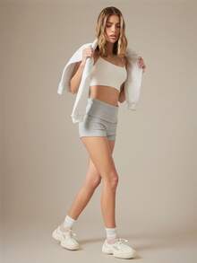 Solezae #UrbanTech Women's Cream Pink Sock-Fit Cage Sneakers – Bold 3D Feeling Outsole, Breathable Comfort & -Driven Style - Beige - View 6