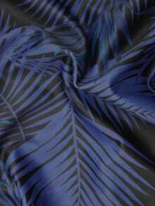 Manfinity Swimmode Bañador de hombre con estampado tropical y cordón en la cintura, estilo hawaiano - Multicolor - Ver 6