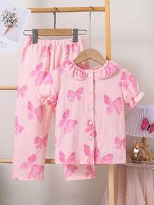 2pcs/Set Random Assorted Girls Toddler Pajama Sets - Multicolor - View 6