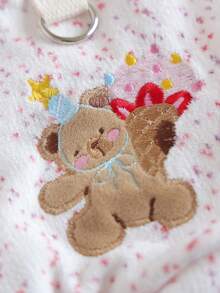 PETSIN 1 pieza Ropa para mascotas, Suéter con patrón de dibujos animados bordado lindo, Ropa universal de primavera para gatos y perros, Camiseta con capucha cómoda - Multicolor - Ver 8