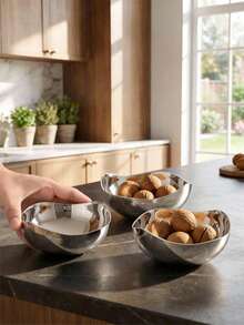 Cirelle Bát tráng miệng bằng thép không gỉ - Khay phục vụ hiện đại cho trái cây, chà là và các loại hạt, hoàn hảo cho việc tiếp khách và làm quà tặng. - Nhiều màu - Xem 7