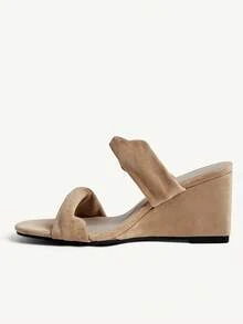 CUCCOO CHICEST Women's Fashionable Versatile Platform Sandals, Summer Elegant Shoes Wedding Shoes - Apricot - View 9