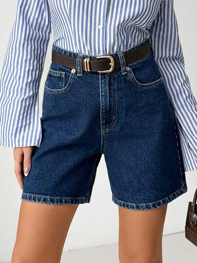 EURMUSE Woman High Waist Denim Daily Casual Short Denim Short High Waist Denim Shorts For Women Shorts Jeans Woman Cowboy Shorts Western Shorts