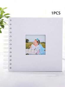 30-Page Rectangular/Square Hardcover Kraft Paper Scrapbook Album, Suitable For Weddings, Anniversaries, Parties, Home Use, Comes With 2 Sticker Sheets - Multicolor - View 14