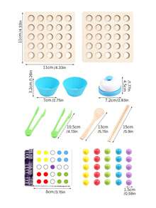 Puzzle Mencocokkan Warna dengan Manik-Manik, Kolase Kreatif, Permainan Meja Puzzle Anak, Pelatihan Berpikir Spasial untuk Pendidikan Awal, Mainan Taman Kanak-Kanak untuk Interaksi Orang Tua dan Anak, Pelatihan Gerakan Tangan - MultiWarna - View 5