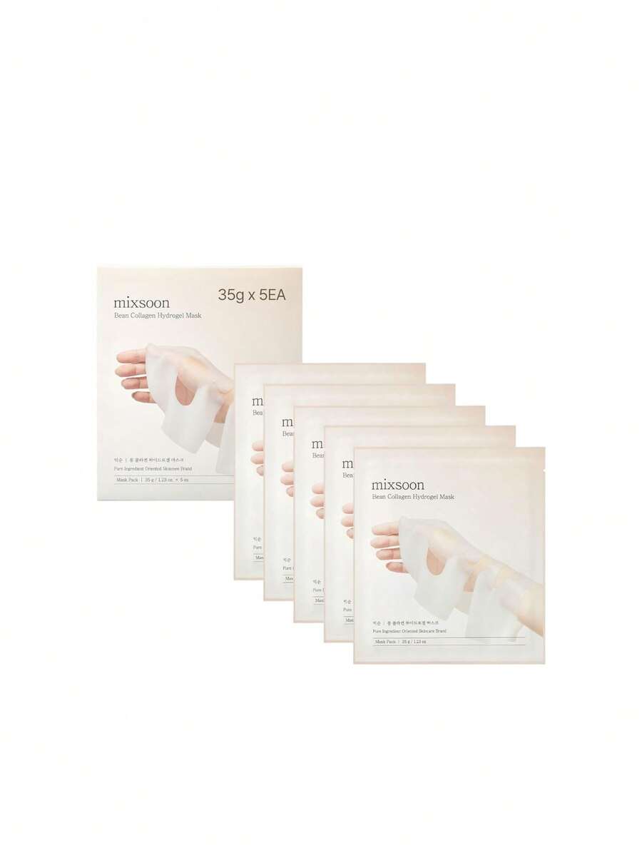 Bean Collagen Hydrogel Mask 35 G X 5 - White - View 1