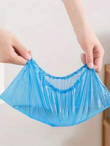 100pcs/200pcs Disposable Shoe Covers, Suitable For Cleaning Supplies, Travel Hotels, Outdoor Cycling, Blue Shoe Covers, Keep Shoes Dry On Rainy Days! - Multicolor - View 9