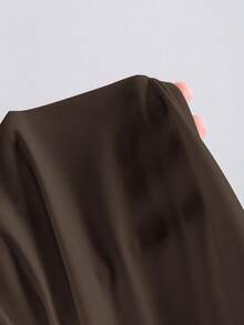 Sweetra 女士复古性感连体衣，修身显瘦优雅高端舒适百搭时尚白色连体衣 - 咖啡棕 - 查看 7