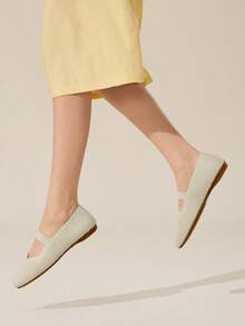 Ressula Women's Casual Versatile Simple Commuter Flats - Apricot - View 2