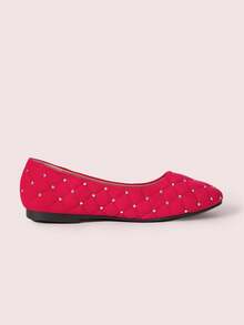 CUCCOO DOLLMOD Sepatu Wanita Merah Sepatu Datar Pakaian Hari Valentine Hari Valentine - Merah tua - View 8