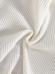 女婴休闲纯色无袖连体衣，夏季 - 白色 - 查看 6