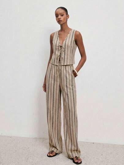 ATUI Studio 女士休闲简约系带两件套，春夏款