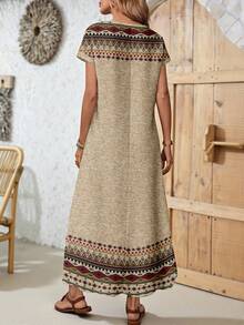 EMERY ROSE Women's Casual Printed Short Sleeve Dress - Multicolor - View 2