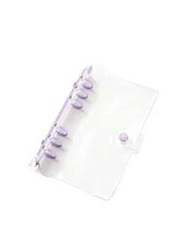 1 件透明糖果色 A6 PVC 6 环活页夹封面 - 轻质可再填充计划簿外壳（不含纸），学校用品，返校 - 多色 - 查看 4