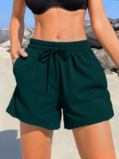 Swim SPRTY Pantalones de playa casuales de unicolor para mujer
