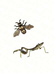 复古黄铜蜜蜂雕像 - 装饰性青铜昆虫雕像，适用于家居装饰、DIY 工艺品、房间装饰工艺品、餐桌装饰、办公桌、墙壁艺术和礼品 - 春季和日常造型生日毕业的迷人点缀 - 銅色 - 查看 22