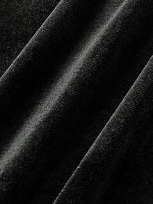 SHEIN MOD Đầm ống trễ vai màu đen họa tiết hoa jacquard cổ điển dành cho nữ cỡ lớn, đầm jacquard kiểu cung đình retro thích hợp cho các bữa tiệc và buổi gặp mặt mùa xuân/hè. - màu đen - Xem 4