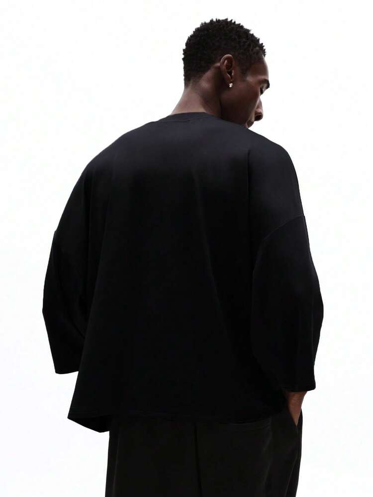 Oversized Long Sleeve Crew Neck T-Shirt