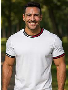 Men's Licra T-Shirt - White - View 1