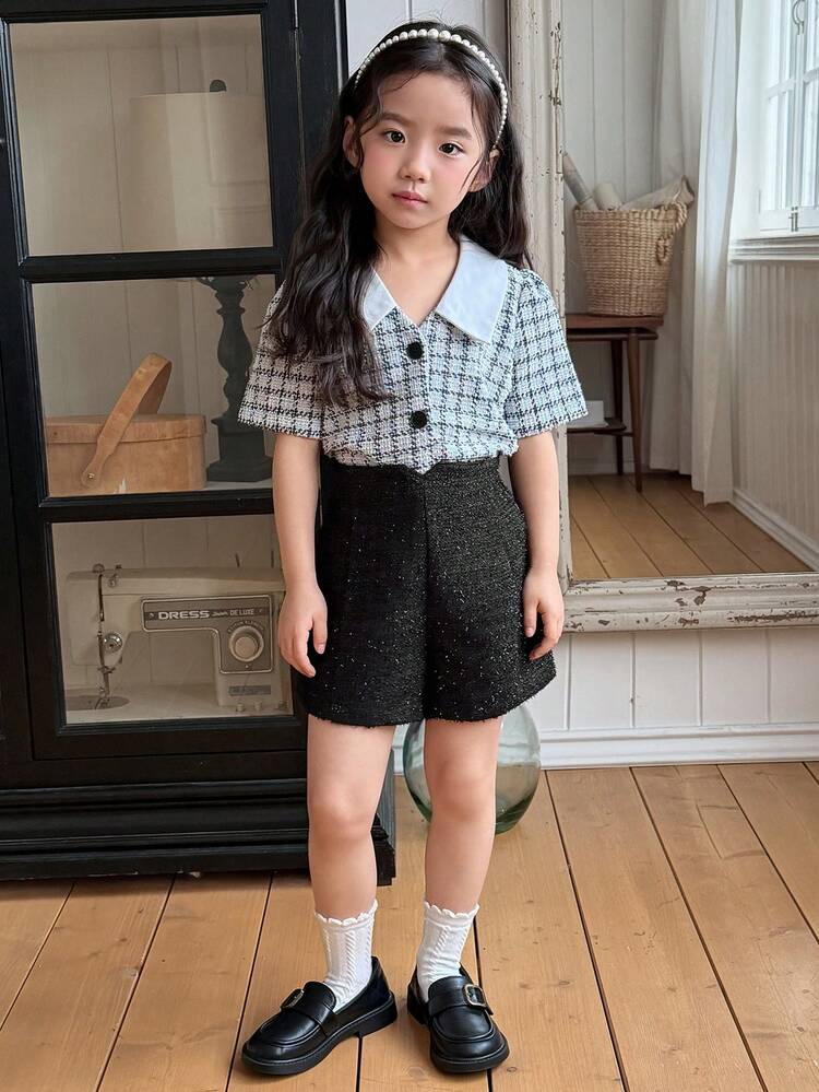 Young Girl Solid Color Shiny Wide Leg Loose Fashion Shorts