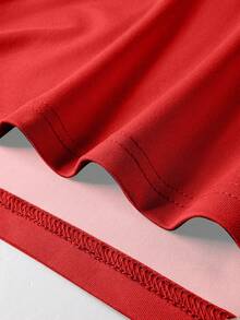 Aesthetic Post 加州23星图案运动圆领T恤，复古街头风经典红色圆领休闲运动T恤（男士款） - 彩色 - 查看 3