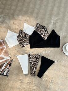 6pcs Women's Casual Minimalist Comfortable Lingerie Set - Multicolor - View 1