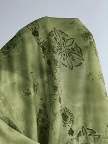 Elamini 女士休闲复古印花吊带背心，夏季 - 橄欖綠 - 查看 5