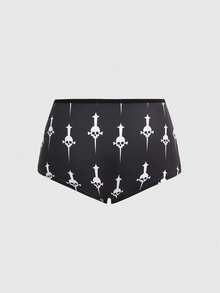 ROMWE Goth 女士哥特式骷髅十字翼三件套裤装 - 彩色 - 查看 10