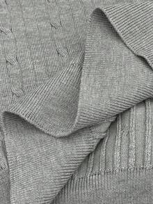Nubod 2026 Chaleco de punto con cuello en V, botones de perla y diseño minimalista y versátil, adecuado para uso diario, para mujeres de talla grande - Gris - Ver 6