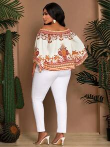 SOLERSUN 大码女装时尚度假宽松休闲印花春夏新款露肩上衣，单肩纯色上衣，适合日常通勤和度假，轻奢休闲衬衫，圣帕特里克节、复活节、音乐节、四叶草、街头风格、海滩度假、野餐、日常通勤时尚百搭衬衫，西式风格、波西米亚风格，端庄优雅，飘逸动感，端庄得体。 - 杏色 - 查看 6