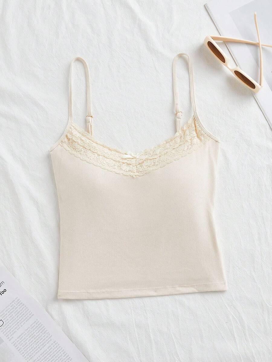 Lowkey Lull 1 件女士时尚细肩带背心，百搭外套，夏季，健身 - 米色 - 查看 1