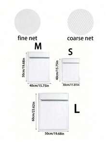 洗衣机洗衣袋、用于精致衣物的拉链洗衣袋、衣物保护袋、内衣袋、必备的旅行打包配件、洗衣房洗衣收纳袋、旅行理想之选、大学宿舍必备品 - 灰色(細網) - 查看 18