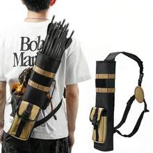 Archery Arrow Quiver, Lightweight Oxford Cloth Backpack With MOLLE System, Foldable Hip Arrows Bag For Target Shooting & Hunting, Fit, Back Arrow Quiver, Pocket Hanged, - Multicolor - View 2