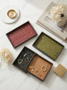 Cirelle Texture Decorative Trays, Wooden Rectangular Jewelry Storage Boxes And Dressing Table Trays, Multi-Color Storage Boxes For Keys, Cosmetics, Candles And Table Decorations, Are Very Suitable For Use In Bathrooms, Wardrobes, Coffee Tables And Entrances. - Desktop storage tray - View 14