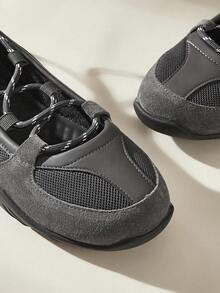 CUCCOO EASI Giày thể thao buộc dây thường ngày dành cho nữ, đa năng để mang hàng ngày - Xám - Xem 3