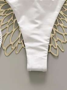 Swim Vcay 2pcs/Set Women Handmade Rope Bikini Swimsuit Set, White - White - View 6