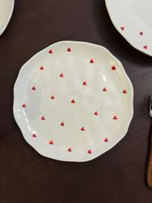 Bộ 4 đĩa sứ vẽ tay kiểu dáng tươi mới, đĩa đựng tráng miệng, đồ ăn nhẹ, kẹo cho tiệc tại nhà và trà chiều. - Nhiều màu - Xem 3