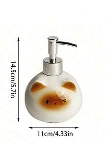 1个猫咪陶瓷慕斯闪亮瓶，创意可爱猫咪麦克风洗手台瓶，洗手液、沐浴露分装瓶，洗面奶、洗发水瓶，适合家居装饰、洗手瓶、节日装饰摆件、洗手台瓶、浴室卫生瓶、礼品赠送 - 彩色 - 查看 12