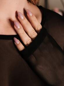 SILVIA DI SANTO 女士时尚性感透视网纱修身衬衫 - 黑色 - 查看 6