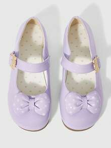 紫色純色+波點蝴蝶結