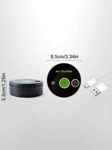 Teckwe Portable Car Air Purifier, Negative Ion And Ozone Generator, USB Powered, Purifies Air And Eliminates Odors, Pet Odor Remover, Suitable For Home, Car, Refrigerator, Shoe Cabinet, Pet Room - Multicolor - View 9