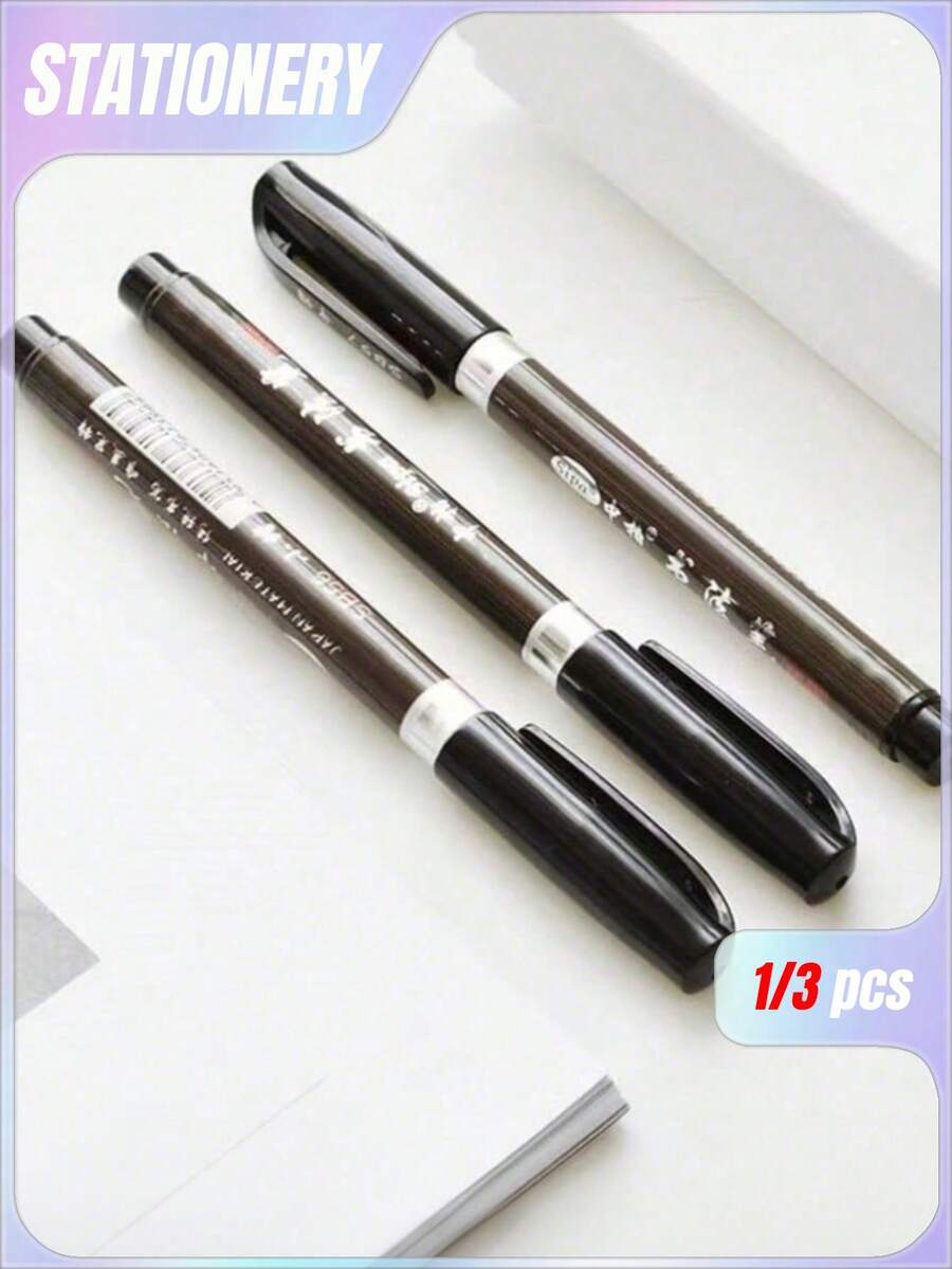 SHEIN Calligraphy Japanese Material Writing Brush Signature Chinese Characters Learning Stationery - Multicolor - View 1