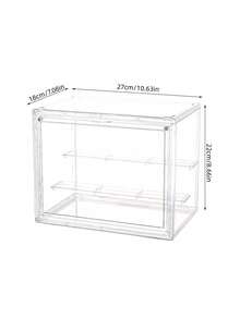 1个亚克力化妆品收纳盒，分类整理盒，分层设计，多种尺寸可选，适合存放化妆品、杂物、书籍、玩偶、桌面用品和浴室用品。 - 無色 - 查看 10