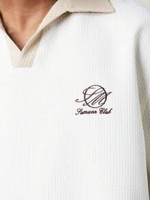 SUMWON Men's Knit Polo Shirt With Embroidered Logo Detail Short Sleeve Collared Top Summer Casual Business Smart Office Wear - Multicolor - View 5